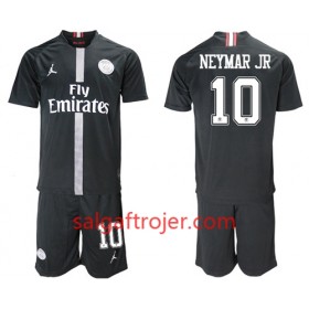 Paris Saint Germain Fodboldtrøjer Neymar Jr 10 Jodan Sort Børn 3. sæt 2018/19 Kort ærmer